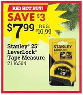 Ace Hardware Stanley 25' leverlock tape measure offer