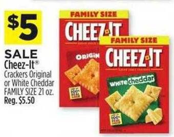 Dollar General Cheez-it crackers original or white cheddar offer