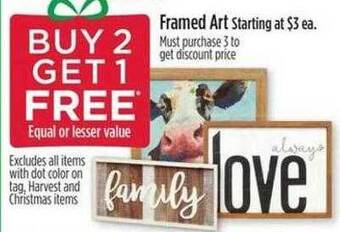 Dollar General Framed art offer