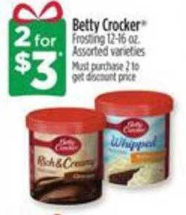 Dollar General Betty crocker frosting offer