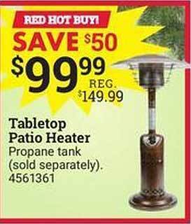 Ace Hardware Tabletop patio heater offer