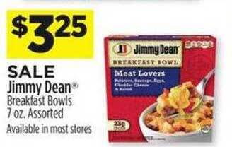 Dollar General Jimmy dean breakfast bowls offer