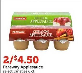 Fareway Fareway applesauce offer