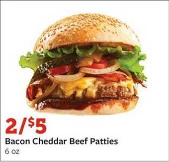 Fareway Bacon cheddar beef patties offer