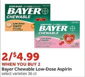 Fareway Bayer chewable low-dose aspirin offer
