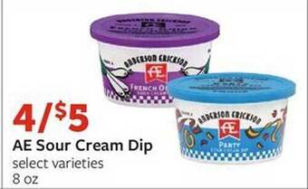 Fareway Ae sour cream dip offer