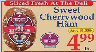 Market Basket Sweet cherrywood ham offer