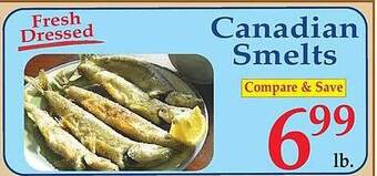 Market Basket Canadian smelts offer