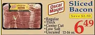 Market Basket Oscar mayer sliced bacon offer