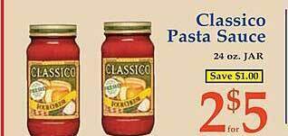 Market Basket Classico pasta sauce offer
