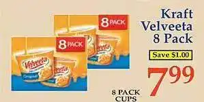 Market Basket Kraft velveeta 8 pack offer