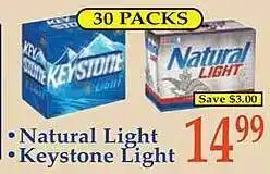 Market Basket Natural light, keystone light offer