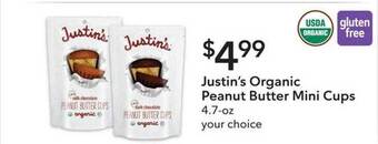 Publix Justin's organic peanut butter mini cups offer