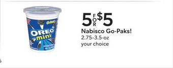 Publix Nabisco go-paks! offer