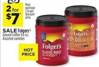 Dollar General Folgers ground coffee offer