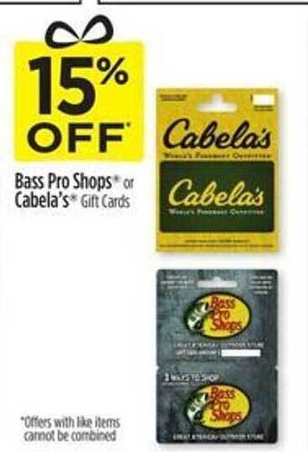 Dollar General Bass pro shops or cabela's gift cards offer