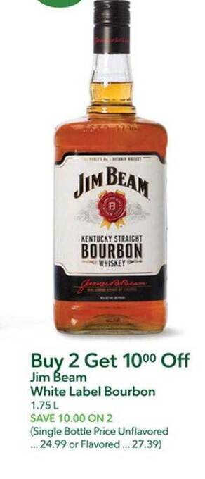 Publix Jim beam white label bourbon offer