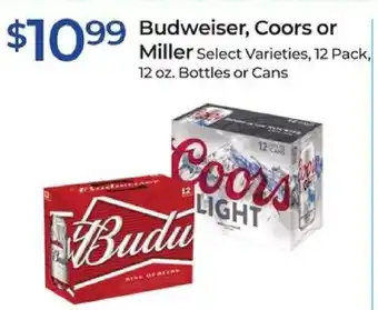 Rite Aid Budweiser,Coors or Miller 12 oz offer