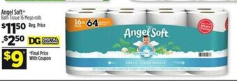 Dollar General Angel Soft Bath Tissue 16 Mega rolls offer