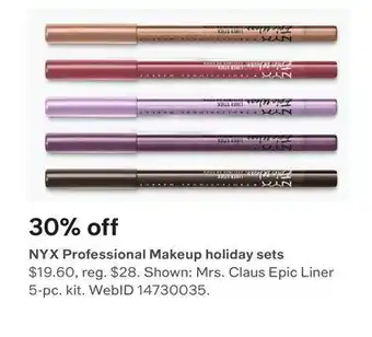 Macy's Nyx professional makeup 5-pc. epic wear liner stick vault offer
