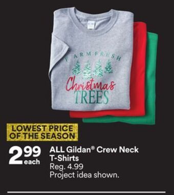 Michaels All gildan® crew neck t-shirts offer