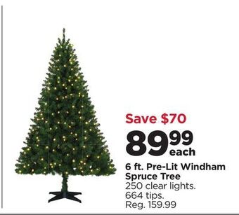 Michaels 6 ft. pre-lit windham spruce tree offer