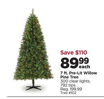 Michaels 7 ft. pre-lit willow pine tree offer