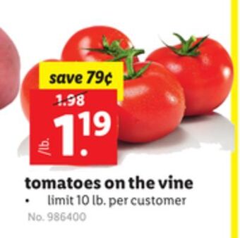Lidl Tomatoes on the vine offer