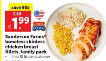 Lidl Sanderson farms® boneless skinless chicken breast fillets, family pack offer