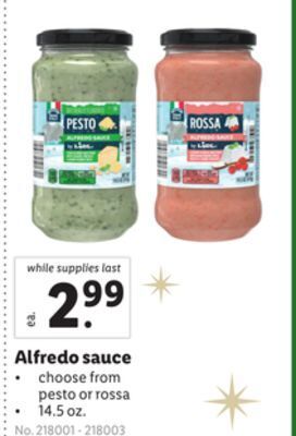 Lidl Alfredo sauce offer