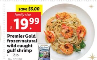 Lidl Premier gold frozen natural wild caught gulf shrimp offer