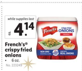 Lidl French's® crispy fried onions offer