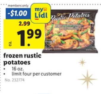 Lidl Frozen rustic potatoes offer