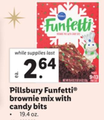 Lidl Pillsbury funfetti® brownie mix with candy bits offer