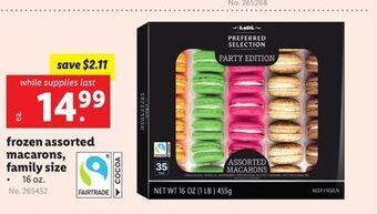 Lidl Frozen assorted macarons, family size offer