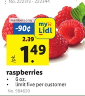 Lidl Raspberries offer