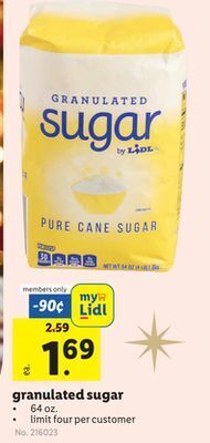 Lidl Granulated sugar offer