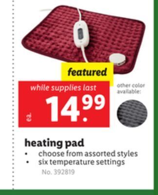 Lidl Heating pad offer