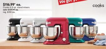 JC Penney Cooks 5.3-qt. stand mixers offer