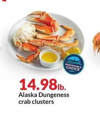 Hy-Vee Alaska dungeness crab clusters offer