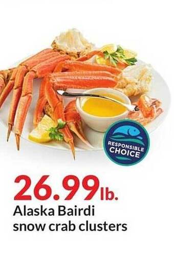 Hy-Vee Alaska bairdi snow crab clusters offer