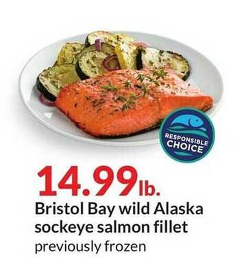Hy-Vee Bristol bay wild alaska sockeye salmon fillet offer