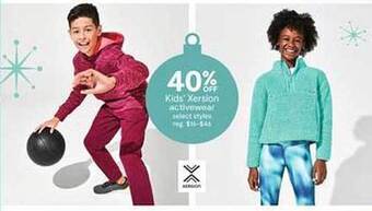 JC Penney Kids xersion activewear offer