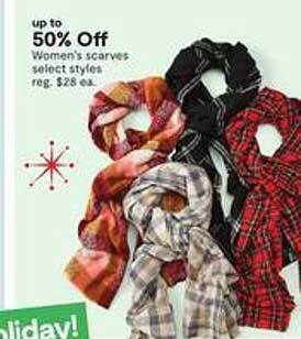 JC Penney Women's scarves offer