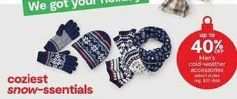 JC Penney Men's cold-weather accessories offer