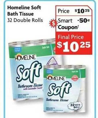 Family Dollar Homeline soft bath tissue offer