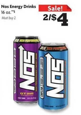 Family Dollar Nos energy drinks offer
