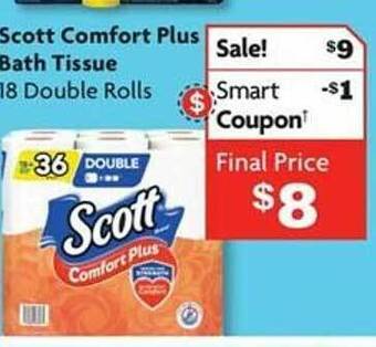 Family Dollar Scott comfort plus bath tissue offer