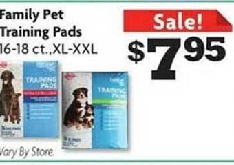 Family Dollar Family pet training pads offer