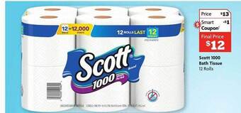 Family Dollar Scott 1000 bath tissue offer